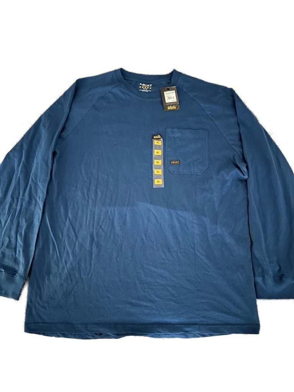 Ariat Men's Rebar Roughneck Long Sleeve Graphic T-Shirt in Glacier Blue